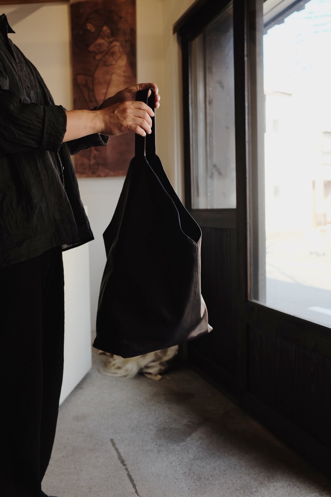 A TOTE BAG ＜L｜Short Handle＞ BLACK