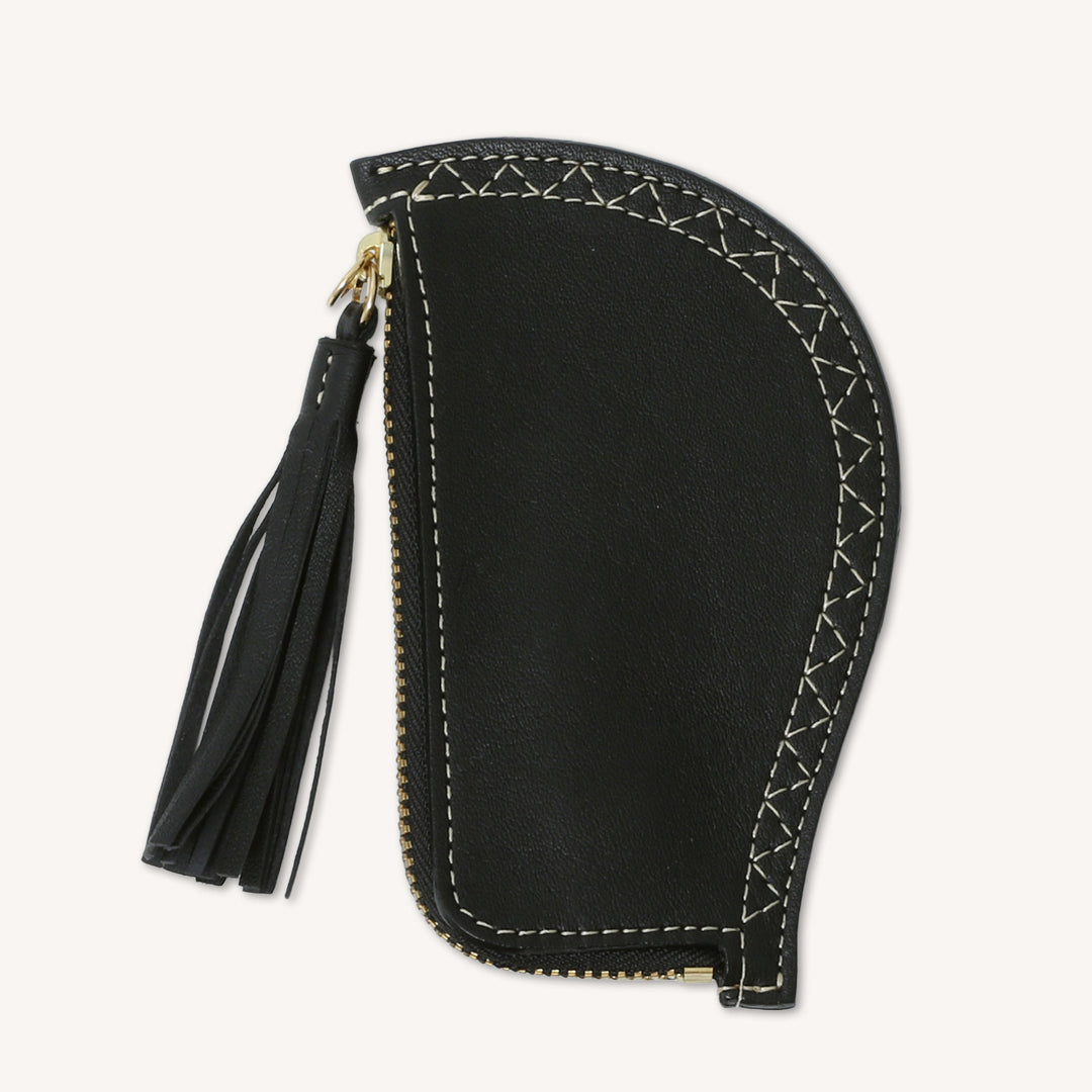 ENBURI KEY COIN CASE｜BLACK(White Stitch)