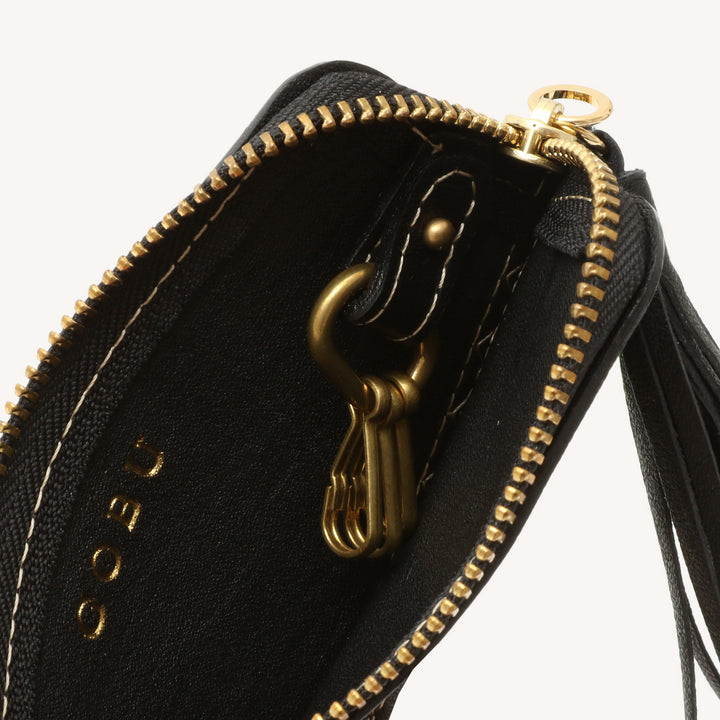 ENBURI KEY COIN CASE｜BLACK(White Stitch)
