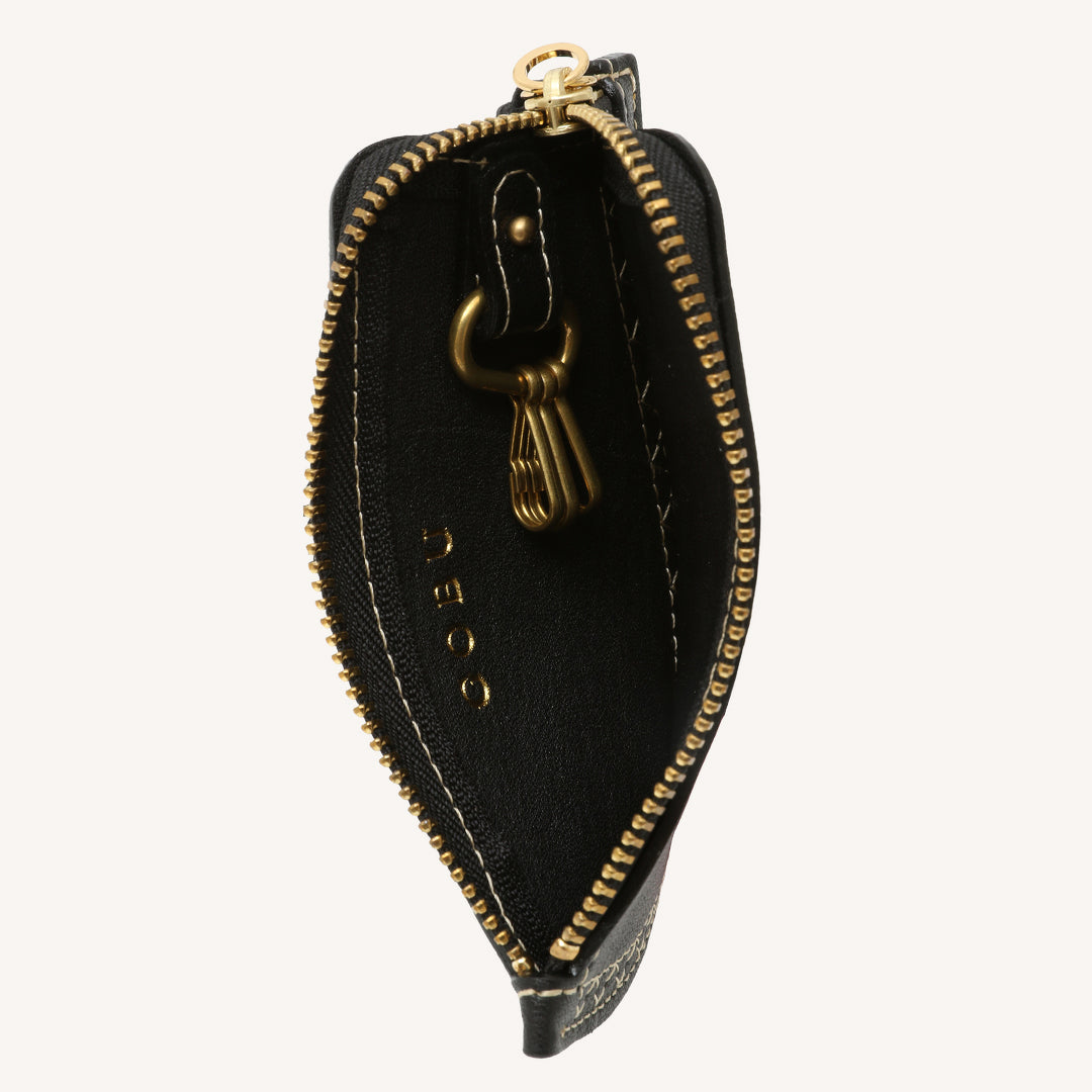 ENBURI KEY COIN CASE｜BLACK(White Stitch)